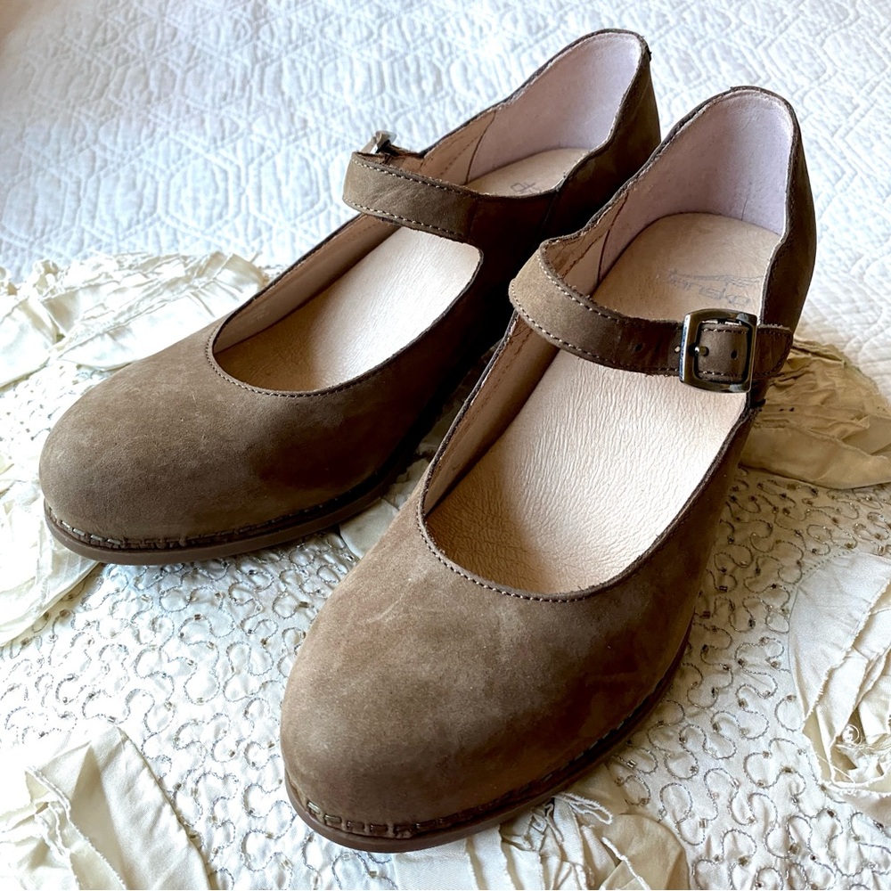 Dansko Taupe Mary Jane Heels - Picture 3 of 14